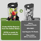 Cold Press Juicer Machines,Fretta Nifty Slow Masticating Juicer Machines with PCTG Material from the USA,Fit Whole Fruits & Vegetables-Easy to Clean,High Juice Yield,BPA Free (Ink-black)