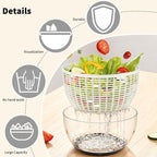 quick press salad spinner and vegetable washer tool for lettuce spinner 3.8L Small capacity Fruit Washing Bowl with fruit washing bowl with strainer dehydrator kitchen appliances