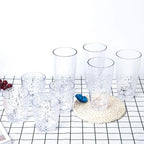KOXIN-KARLU Hammered 15-ounce and 26-ounce Plastic Tumbler Acrylic Glasses, set of 8 Clear