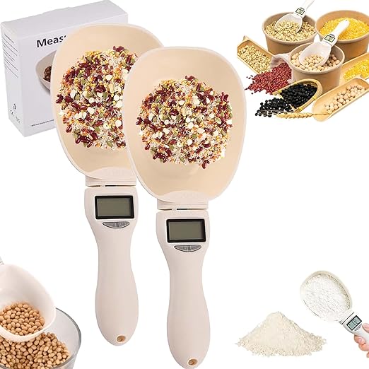 2026 New Electronic Measuring Spoon With Conversion,Digital Measuring Spoon Scale,800g / 0.1g High Precision With Lcd Screen,Household Weighing Portable Tool For Pet Dog Cat Food (2SET)