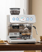 COWSAR (2025 Upgrade 15 Bar Espresso Machine with Grinder & Milk Frother Steam Wand, Tamping Tools,58mm Commercial Espresso Maker for Home,Coffee Maker with Grinder Perfect for latte,Cappuccino