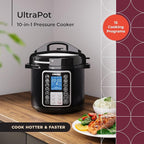 Mueller 6 Quart Pressure Cooker 10 in 1, Cook 2 Dishes at Once, Tempered Glass Lid incl, Saute, Slow Cooker, Rice Cooker, Yogurt Maker and Much More