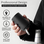 2PCS Automatic Bottle Opener - Down-Pop Off Beer Bottle Opener with Magnetic Cap Catcher, Home Bars Kitchen Cool Bartender Tools