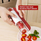 Tomato Slicer Multi-Function Grape Cutter Small Fruit Cutter Grape Kitchen Accessories Cake Decoration Tool Fruit Slicer (Green)