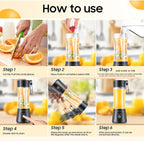 Cordless Personal Size Portable Blender - 380Ml Blender Smoothies and Shakes, BPA Free Traveling Juice Cup with Powerful Blending, Freshly Squeezed in Sports/Travel/Home
