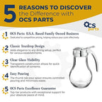 OCS Parts Syrup Dispenser with Lid and Dispensing Thumb Lever | Commercial Grade Liquid Dispensers for Home and Commercial Kitchens (1, 14 OZ)