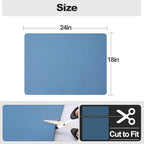 Ecotrim - Dish Drying Mat for Kitchen Counter | Coffee Bar Mat for Countertops | Heat Resistant Drainer Mat with Non-slip Rubber Backed | Hide Stain Kitchen Absorbent Draining Mat | Blue 18"x24"