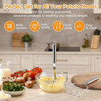 2 Pcs Potato Masher for Potatoes, 9 Inches Stainless Steel Wire Mashed Potato Ricer, Potatoes Mashers Set for Bean, Vegetable, Fruits, Avocados, Meat Etc.