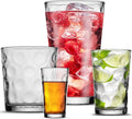 Melrose Glass Drinkware Set, 24 Pieces, Includes Cooler, DOF, Juice and Shot Glasses