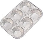 Waytiffer Muffin Pan 6-Cup Cupcake Aluminum Pans Favorite Muffin Tin Size for Baking Cupcakes - Standard Size (6-cup-20Pack)