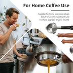 54mm Bottomless Portafilter for Breville Barista Express/Pro/Touch/Bambino18-21g Precision Basket, Stainless Steel 304 Filter Basket,Naked Portafilter for Espresso Extraction(54mm Black)