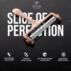 Zulay Adjustable Cheese Slicer - Wire Slicer For Mozzarella, Cheddar, Gouda - Heavy Duty With 2 Extra Wires (Copper)