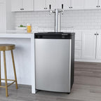 EdgeStar KC2000TWIN Full Size Dual Tap Kegerator & Draft Beer Dispenser - Black