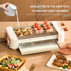 Hot Dog Roller, 3 in 1 Hot Dog Machine 6 Rollers, 3-Speed Control Hotdog Roller Grill 5ft Cord, Non-Stick Removable Grilling & BBQ Plates, for Family Gatherings & Outdoor BBQ
