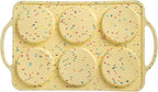 BAKE BOSS Jumbo Top Silicone Muffin Pans for Baking, 4 Inch Silicone Jumbo Muffin Pan 6 Cup, Egg Pan for Baking English muffins, Whoopie Pies, Corn Bread Bites, Confetti Muffin Top Pans Non Stick