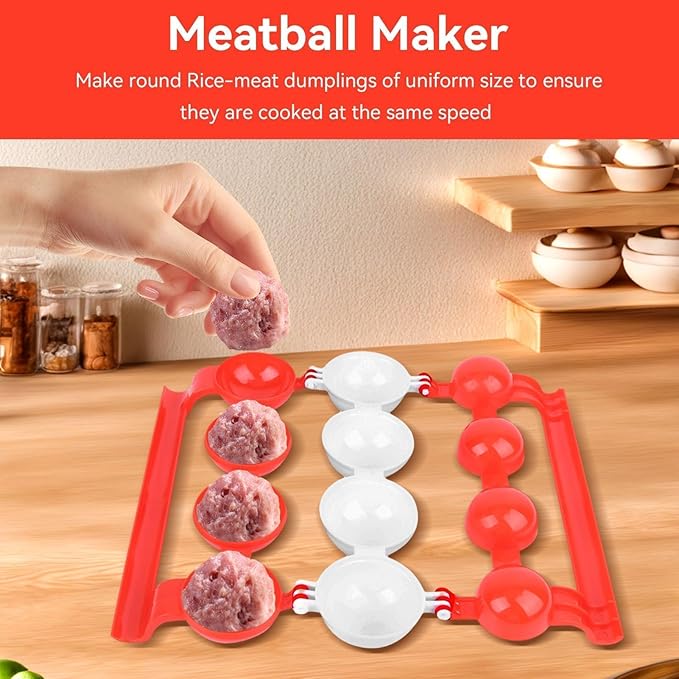 Meatball Maker, 2 PCS Meat Balls Fish Balls Kitchen Homemade Stuffed Meatballs Maker Home Cooking Tools Kitchen Accessories DIY Cooking Tools