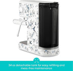 CASABREWS CM5418 Espresso Machine 20 Bar, Small Espresso Maker with Steam Milk Frother, Stainless Steel Coffee Machine with 34oz Removable Water Tank for Cappuccino, Latte Machine, Blue Willow