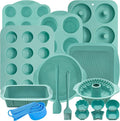 39 Pieces Silicone Bakeware Set, Nonstick Silicone Baking Pans Set With Baking Pan, Baking Sheet, Cake Pan, Donut Pan, Muffin Pan, Cake Molds, Measuring Cups