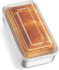 TeamFar Loaf Pan for Baking Bread, 9 x 5 Inch Stainless Steel Bread Loaf Pan with Lid, Meatloaf Pan Tin for Homemade Bread, Brownies, Meal Prep, Storage, Healthy & Dishwasher Safe