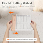 Lifewit Kitchen Cabinet Organizer for Food Contanier Lid, Expandable Lids Holder with 8 Adjustable Dividers & 9 Sections for Pantry Organizers and Storage, Home Drawer Organization, Large, 9.8"-17"