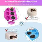 Sakolla 2 PCS Round Chocolate Cookie Molds, Cylinder Silicone Mold, Perfect for Chocolate Covered Oreos, Cake, Candy, Pudding, Mini Soap