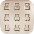 Hemoton Bear Madeleine Cookie Mold Nonstick Carbon Steel Mini Baking Pan for Oven Pastry Mold Cute Bear Shape for Cookies Cakes and Chocolates