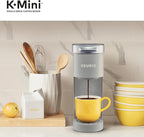 Keurig K-Mini Single Serve K-Cup Pod Coffee Maker, 6 to 12oz Brew size, with Cord Storage, Perfect for Small Spaces, Studio Gray