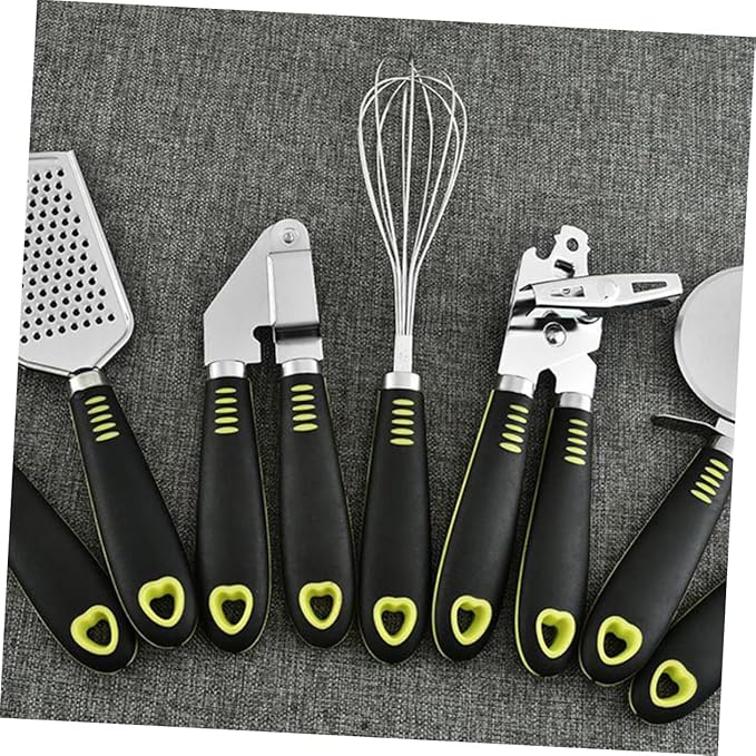 Stainless Steel Kitchen Gadgets Set Baking Tools 7pcs Utensils White Cheese Grater Can Opener