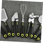 Stainless Steel Kitchen Gadgets Set Baking Tools 7pcs Utensils White Cheese Grater Can Opener