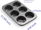 Monfish extra large muffin pan jumbo cupcake tray Carbon steel stone finish 3.5 inch cup