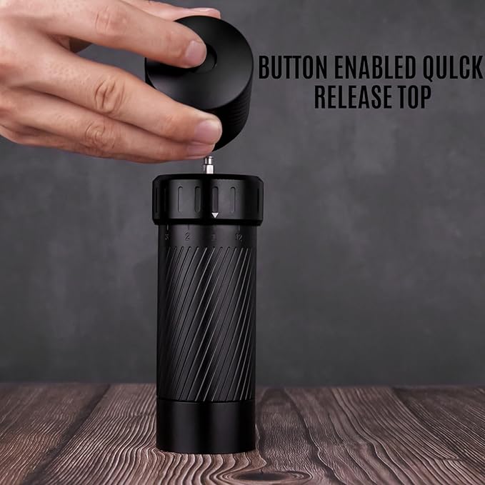 Pepper Mill, Homnoble High Output Pepper Grinder Professional Grade Heavy Duty Pepper Mill, Manual Aluminum Refillable Pepper Grinder with Upgrade Adjustable Coarseness Design