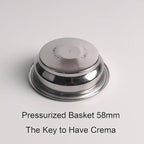 CAPFEI 58mm Pressurized Filter Basket Compatible with Calphalon Temp IQ/Kitchenaid KES6403 - Dual Wall Filter Basket - 2 Cups Capacity
