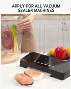 Syntus Vacuum Sealer Bags for Food, 300 Quart 8" x 12" and Pint 6" x 10" Commercial Grade PreCut Bag, BPA Free Food Vac Bags for Storage, Meal Prep or Sous Vide
