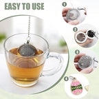 2Pcs Easter Stainless Steel Mesh Tea Infuser, 2.1 inch Tea Ball with Easter Eggs Pendant,Tea Strainer Tea Diffuser Tea Steeper for Filtering Tea,Tea Infusers for Loose Tea (Easter Egg, 2PC)