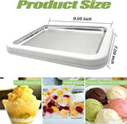 Rolled Ice Cream Maker, New Homemade Ice Cream Roller Maker, Instant Ice Cream Maker, DIY Fun Family Activity Rolled Ice Cream Tray for Yogurt, Sorbetand and Gelatod with 2 Scrapers(White)