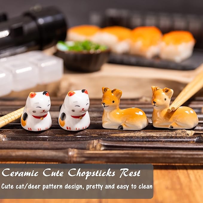 FUNGYAND Sushi Making Kit, 27-in-1 Professional Maker Set with Bazooka Roller, Nigiri & Musubi Presses, Bamboo Mats, Knife, Chopsticks, Ceramic Dishes - Ideal for Beginners