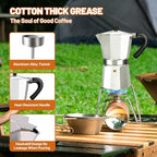 2 Cup Aluminum Espresso Stovetop Moka Pot Express Coffee Maker Percolator Italian Classic Mocha Coffee Machine for Italian and Cuban Cafe Brewing for Home & Camping 100ml 3.3oz