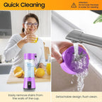 Cordless Personal Size Portable Blender - 380Ml Blender Smoothies and Shakes, BPA Free Traveling Juice Cup with Powerful Blending, Freshly Squeezed in Sports/Travel/Home, Mother's Day