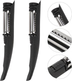 GLEAVI Multifunctional Fruit and Vegetable Peeler with Stainless Steel Grater, 2pcs Kitchen Tool Set for Peeling, Shredding, and Slicing, Practical Manual Parer for Home Cooking and Food