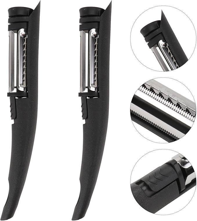 GLEAVI Multifunctional Fruit and Vegetable Peeler with Stainless Steel Grater, 2pcs Kitchen Tool Set for Peeling, Shredding, and Slicing, Practical Manual Parer for Home Cooking and Food