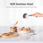 Measuring Cups : U-Taste 18/8 Stainless Steel Measuring Cups and Spoons Set of 10 Piece, Upgraded Thickness Handle(Orange)