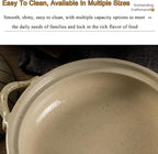 Heat Resistant Ceramic Casserole, Round Earthen Pot Cookware with Lid for Dinner and Party, Uniform Heating Stockpot for Stew, Soup, Steam, Bake(600ml/0.6quart, Green)