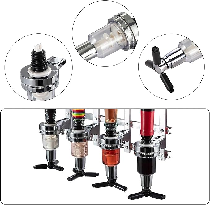 Optic Liquor Dispenser 1.5oz 45ml Bar Tool for Wine, Cocktails, and Liquor, Drink Pourer Bartending Tool，Perfect for Pouring and Measuring Spirits at Home or Pubs, Set of 2