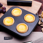 4 Cup Muffin Pan 2 Pcs (8.5 X 7.48 Inch) Air Fryer Small Oven Cupcake Baking Pan Non Stick No Toxic Bakeware