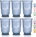 Yungala Blue Highball Glasses Set of 6 Tall Drinking Glasses 10 oz