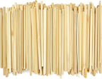7 Inch Bamboo Disposable Coffee Stirrers, 500 Count Coffee Stir Sticks - For Coffee, Cocktails and Hot Drinks - Smooth End Design, Splinter-Free
