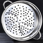 BinaryABC Stainless Steel Dumpling Steamer Basket for Pot,24cm Steamer Insert for Food Veggie Rice Noodle Roll (9.44INCH)
