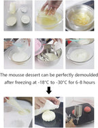 OCPO KITCHEN Strawberry Silicone Mold for Baking Mousse Cake, Fruit French Dessert, Pastry, Chocolate, Ice Cream Mould, Cake Decoration Mold, 3D Strawberry Shape (8-Cavity)