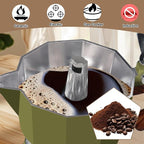 Aluminum 12 Cup 600ml Moka Pot Express Coffee Maker Stovetop Espresso Colorful Coffeemaker Italian Classic Style Brewing Greca Cafe Mocha Machine for Cafeteras Lover Camping Travel and Home Use 20oz