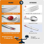Silverware Set for 6, Heavy Duty Stainless Steel Cutlery Set Flatware Set,30 Piece Premium Silverware, Mirror Polished Modern Cutlery include Fork Knife Spoon Set,Dishwasher Safe